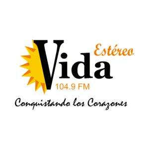 Logotipo de la emisora ​​de radio Estereo Vida 104.9 FM