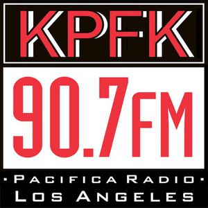 Logo of radio station KPFK 90.7FM