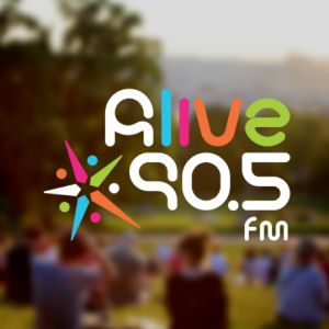 Logotipo de la emisora ​​de radio Alive 90.5 FM