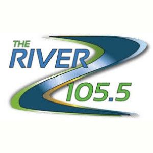 Logotipo de la emisora ​​de radio KRVR The River 105.5 FM