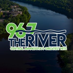 Logotipo de la emisora ​​de radio KZRV 96.7 The River