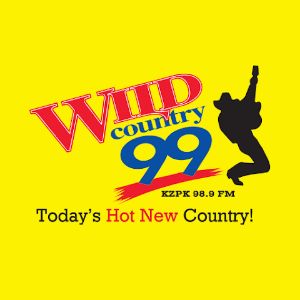 Logotipo de la emisora ​​de radio KZPK Wild Country 99