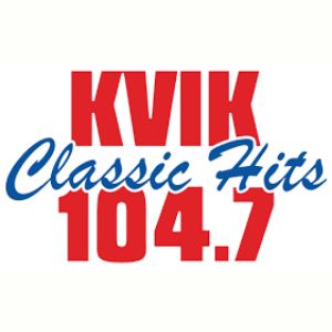 Logotipo de la emisora ​​de radio KVIK 104.7 FM