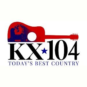 Logotipo de la emisora ​​de radio KX 104, KXNP 103.5 FM