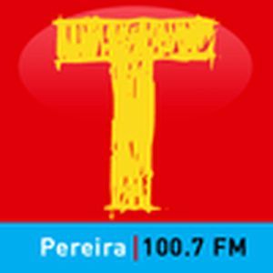 Logotipo de la emisora ​​de radio Tropicana Pereira 100.7 FM