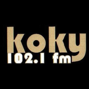 Logotipo de la emisora ​​de radio KOKY 102.1 FM