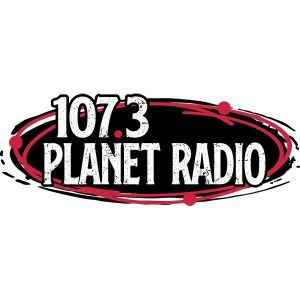 Logo of radio station 107.3 Planet Radio